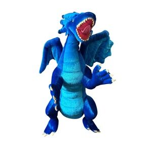 Universal Studios Dueling Dragons Roller Coaster Ice Dragon plush toy EUC Rare